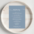 Search for dusty blue wedding menus Calligraphy script