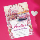 Search for amusement park party invitations Pink