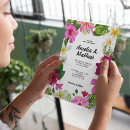 Search for watercolor hibiscus wedding invitations Monstera leaves
