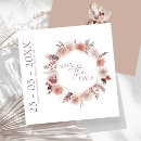 Search for pink flower save the dates Bohemian