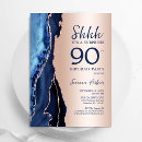 Search for rose gold and navy blue invitations Marble