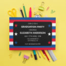 Search for patriotic graduation invitations Red