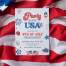 Search for memorial birthday invitations Red white and blue