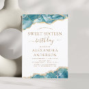 Search for teal sweet 16 invitations Modern