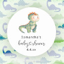 Search for dinosaur baby shower stickers Green