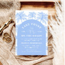 Search for coastal bridal shower invitations Palm trees