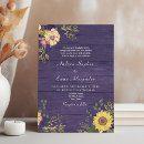 Search for rustic purple sunflower wedding invitations Elegant