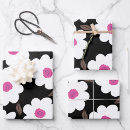 Search for black and white flowers wrapping paper Modern