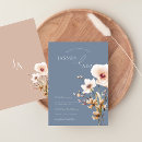 Search for dusty blue and pink wedding invitations Wildflowers