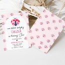 Search for ladybug 1st birthday invitations Modern