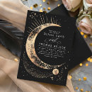 Search for mystical wedding invitations Crescent moon