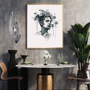 Search for black and white lined flower art Sketch