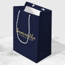 Search for blue and gold gift bags Script
