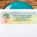 Search for beach christmas return address labels Palm trees