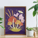 Search for purple mushrooms posters Woodland