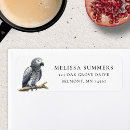 Search for parrot return address labels Watercolor