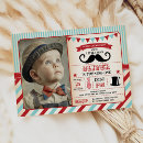 Search for little man birthday invitations Vintage