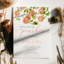 Search for peach bridal shower invitations Greenery