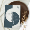 Search for navy blue cream wedding invitations Typography