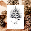 Search for favourite things christmas invitations Watercolor christmas tree