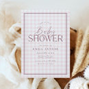 Search for pink gingham baby shower invitations Mother to be