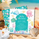 Search for baby turtle square invitations Under the sea