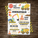 Search for construction 1st birthday invitations Digger