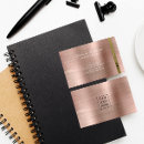 Search for rose gold metal business cards Social media