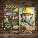 Search for construction 2nd birthday invitations Digger