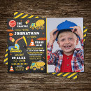 Search for construction 3rd birthday invitations Trucks