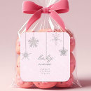 Search for pink snowflake baby shower stickers Silver glitter