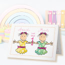 Search for cute twin girls cards For kids