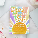 Search for retro baby boy shower invitations Sun