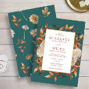 Search for dark teal invitations Watercolor floral
