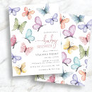 Search for butterfly baby shower invitations Blush pink