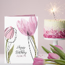 Search for happy birthday tulips postcards For her