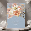 Search for dusty blue and peach wedding invitations Rustic