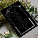 Search for black and silver wedding menus Minimalist