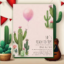Search for cactus baby girl shower invitations Modern