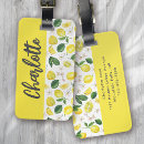 Search for lemon luggage tags Monogrammed