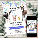 Search for pig birthday invitations Party animals