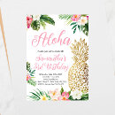 Search for gold pineapple invitations Hawaiian luau
