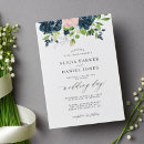 Search for navy blue and blush pink wedding invitations Rustic