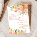 Search for pink and orange baby shower invitations Floral