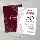 Search for wine 50th birthday invitations Floral