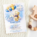 Search for whimsical baby boy shower invitations Teddy bear