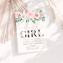 Search for blush baby girl shower invitations Watercolor