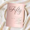 Search for rose gold 50th birthday invitations Trendy