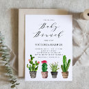 Search for cacti baby shower invitations Watercolor