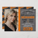 Search for black and orange graduation invitations Picture